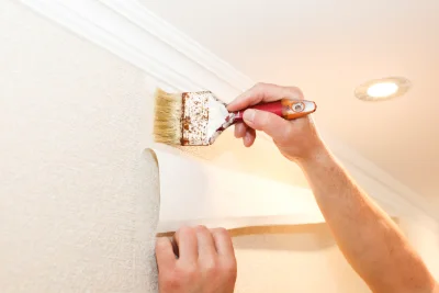 Pose de papier peint à Chambon — revêtements muraux et toiles de verre
